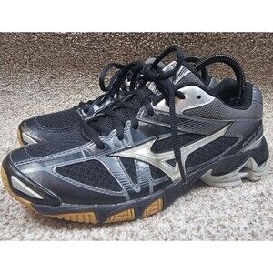 Mizuno Wave Bolt 5 Women's Black Volleyball Athletic Shoes Size 8.5M Non Marking